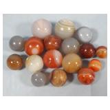 (17) Stone Agate Assorted Marbles