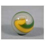 Akro Agate Yellow & Green Popeye Marble 0.619'
