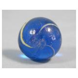 Antique Handmade Coreless Blue Marble 0.942'