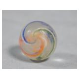 Antique German Two-Colored Latticino Marble 0.688'