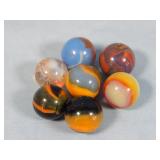 (7) Assorted Peltier Rainbo Marbles