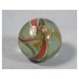 German Orange & White Latticino Marble 0.800'