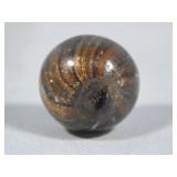 Handmade Black Base Mist Lutz Marble 0.678'