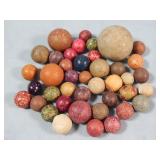 (41) Vintage Clay Multi-Color Marbles