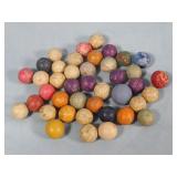 (41) Antique Clay Pee Wee Marbles 0.3'