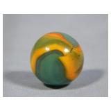 Peltier Rainbo Orange & Teal Marble 0.622'