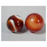 (2) Akro Rootbeer Float Corkscrew/Snake Marbles