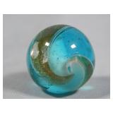 Baby Blue Base White Ribbon Lutz Marble 0.727'