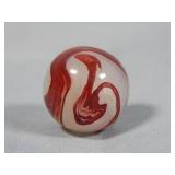 Akro Agate Silver OXBLOOD Marble 0.650'