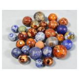 (31) Antique BENNINGTON POTTERY Marbles