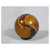 Amber Base Yellow Ribbon Lutz Marble 0.721'