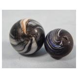 (2) Handmade Indian Marbles