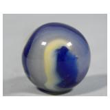 Akro Agate Blue Egg Yolk Corkscrew Marble 1.008'