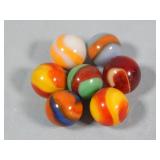 (7) Akro Agate Assorted Corkscrew Marbles 0.6'
