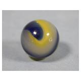 Akro Agate Blue Egg Yolk Corkscrew Marble 0.623'