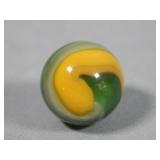 Akro Yellow/Green Popeye Corkscrew Marble 0.637'