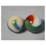 (2) Akro Corkscrew Mix Christmas Tree Marbles