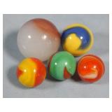 (5) Akro Agate Assorted Corkscrew Marbles