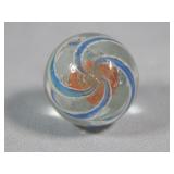 Handmade German Orange Latticino Marble 0.680'