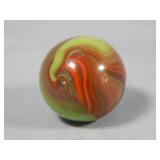 CAC Green & Orange Electric Striped Marble 0.679'