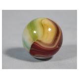 Akro Agate Green & Oxblood Patch Marble 0.737'