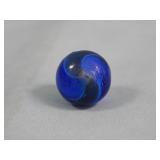 Translucent Blue Base Lutz Marble 0.576'