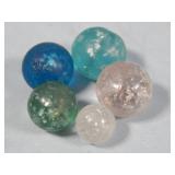 (5) Antique Set of MICA MARBLES