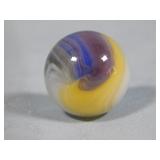 Akro Agate Violet & Yellow Popeye Marble