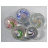(5) Assorted German Marbles Double/Solid
