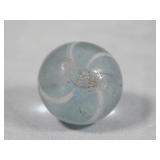 c. 1880's Coreless Swirl Blue Base Marble 0.681'