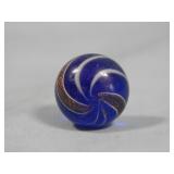 Translucent Blue Base Lutz Marble 0.662'