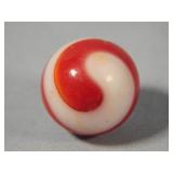 Antique Akro Red Corkscrew Marble 0.687'