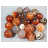 (21) Vintage Stone Agate Marbles