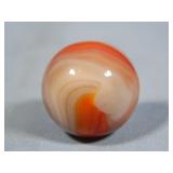 Akro Agate Corkscrew Orange & Cream Marble 0.725'