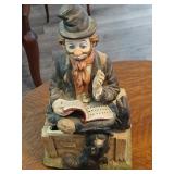 Clown animated music box, not working. Battery