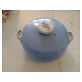 Hall pottery covered bowl 9 inches.