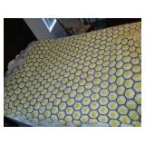 Hand-crocheted bedspread, 50 x 66 floral