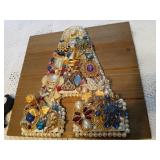 Handmade costume, jewelry art display.