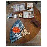 Religious items and fan