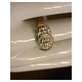 14k White Gold 4 g sz 6.75 diamond ring 699.99
