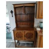 Antique oak cabinet 36' wide, 73' tall, 2 pc