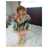 Red headed doll, 28 inches tall cloth body.