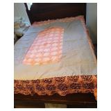 Hand crocheted bedspread.