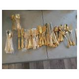 Roger's gold plated flatware.