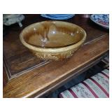 USA brown pottery bowl ,9 inches