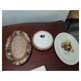 2 platters and a pie plate, Hershey's kiss