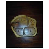 Unique wooden puzzle with mini drawers.