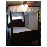 Complete antique, full size canopy bed.
