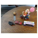 precious moments camera iron tin wind up clown