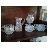 5 pieces of glass creamers and more.